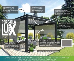 pergola bioclimatique lux fast art home alu